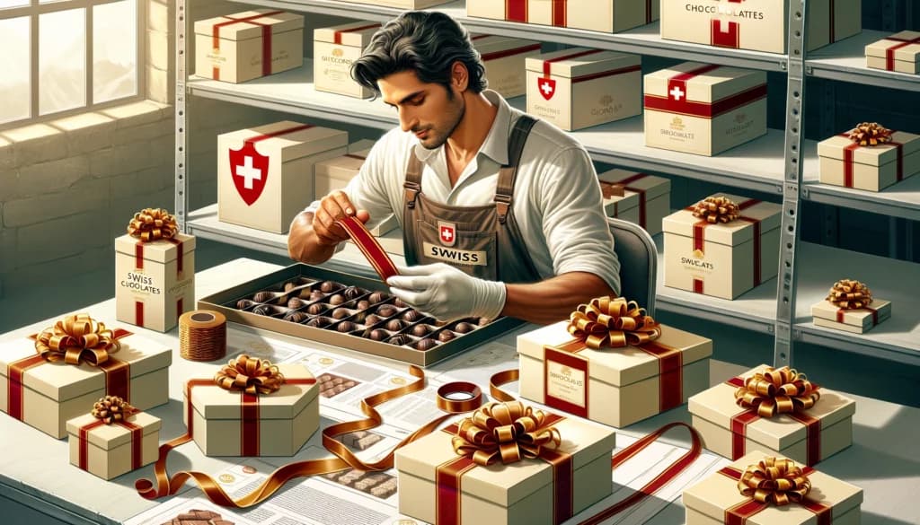 swiss chocolate packing